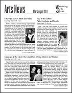 Cover of Watchung Arts Center newsletter