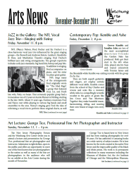 Watchung Arts Center newsletter cover